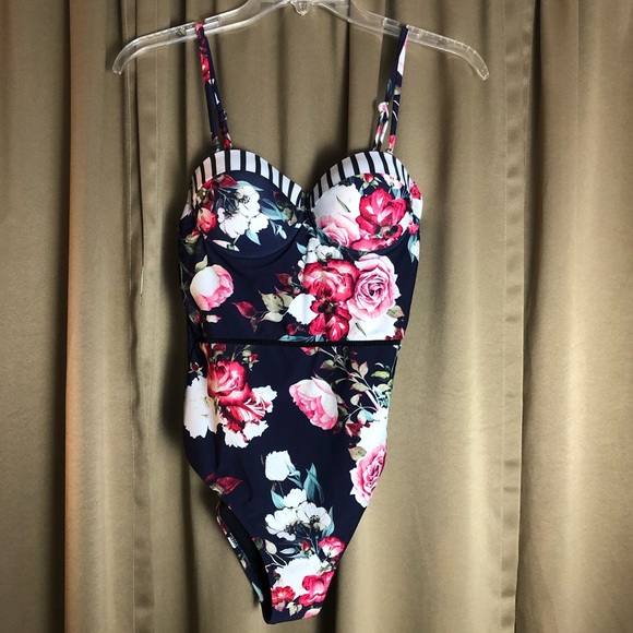 Cupshe Other - Cupshe Floral One Piece Swimsuit with Removable and Adjustable Straps